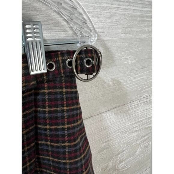 Hollister Womens High Rise Faux Wrap‎ Cord A Line Plaid Mini Skirt - Picture 5 of 6